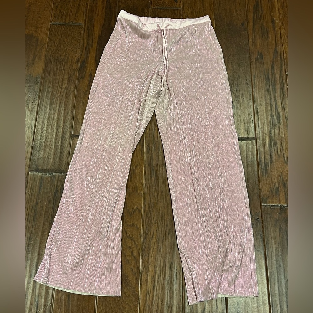 Victoria’s Secret pink metallic pj pants